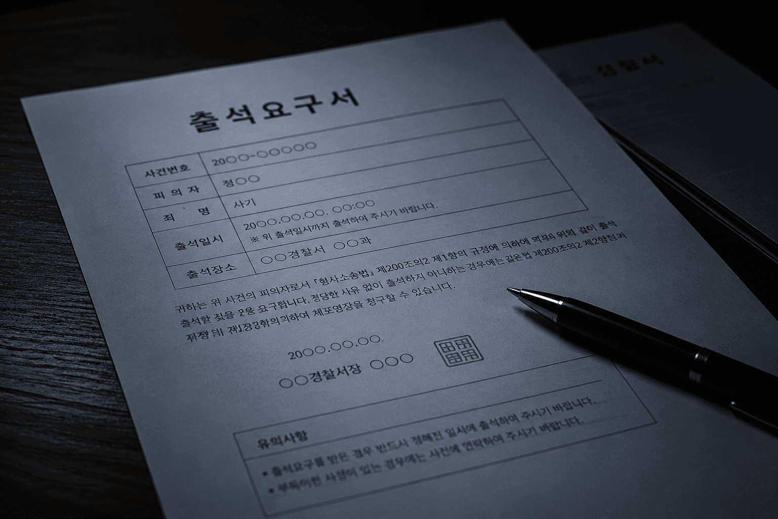 출석요구서